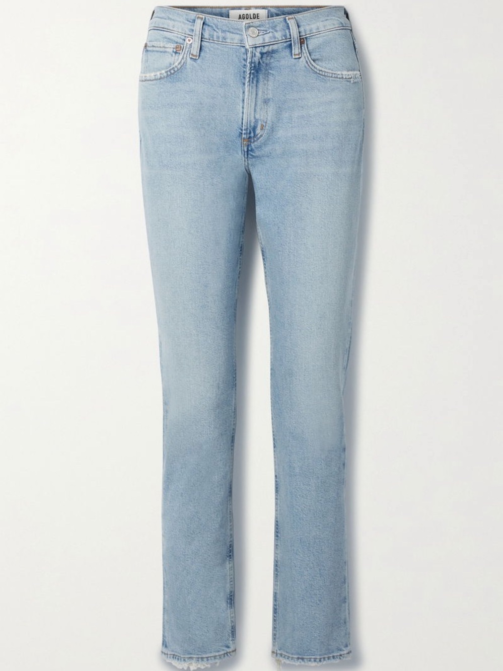 Agolde Lyle Low-Rise Slim Jeans Rift Light Wash Size 25 - Picture 5 of 16
